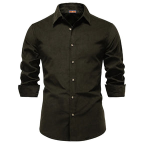 Camisa Masculina de Veludo Zurique