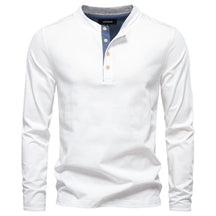 Camiseta Masculina Henley Manga Longa Davos