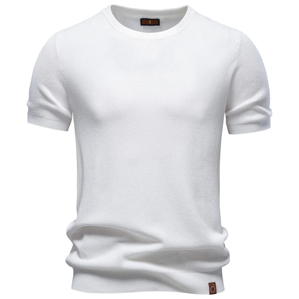 Camiseta Masculina Casual de Seda Nice