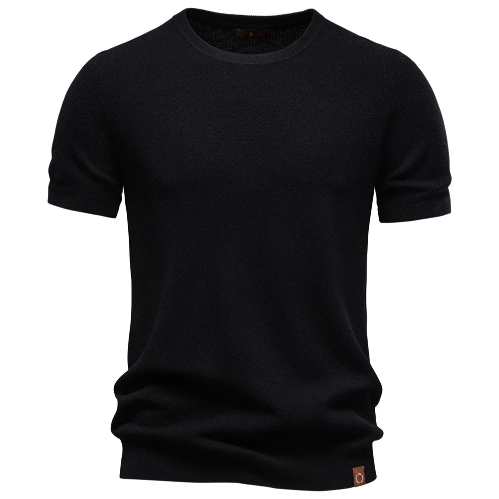 Camiseta Masculina Casual de Seda Nice