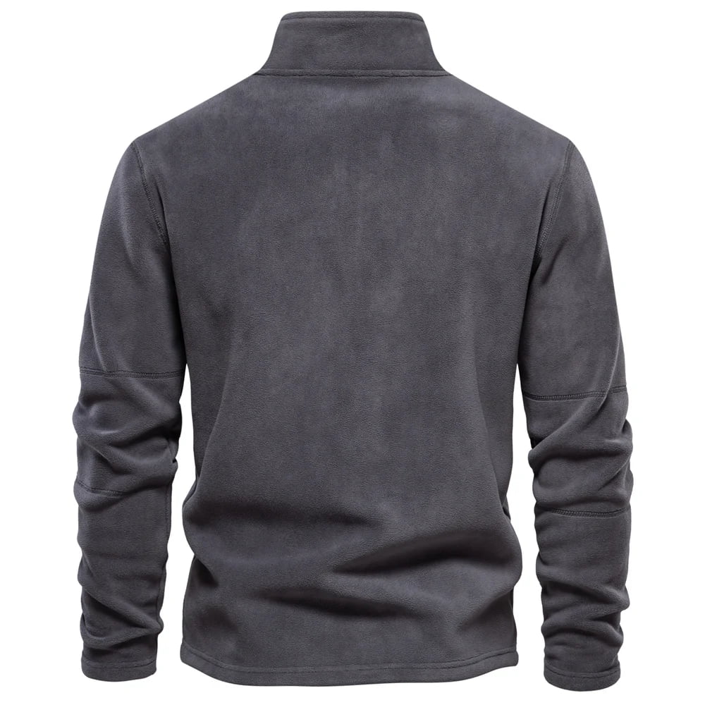 Suéter Masculino Térmico com Zíper – Gola Alta em Fleece
