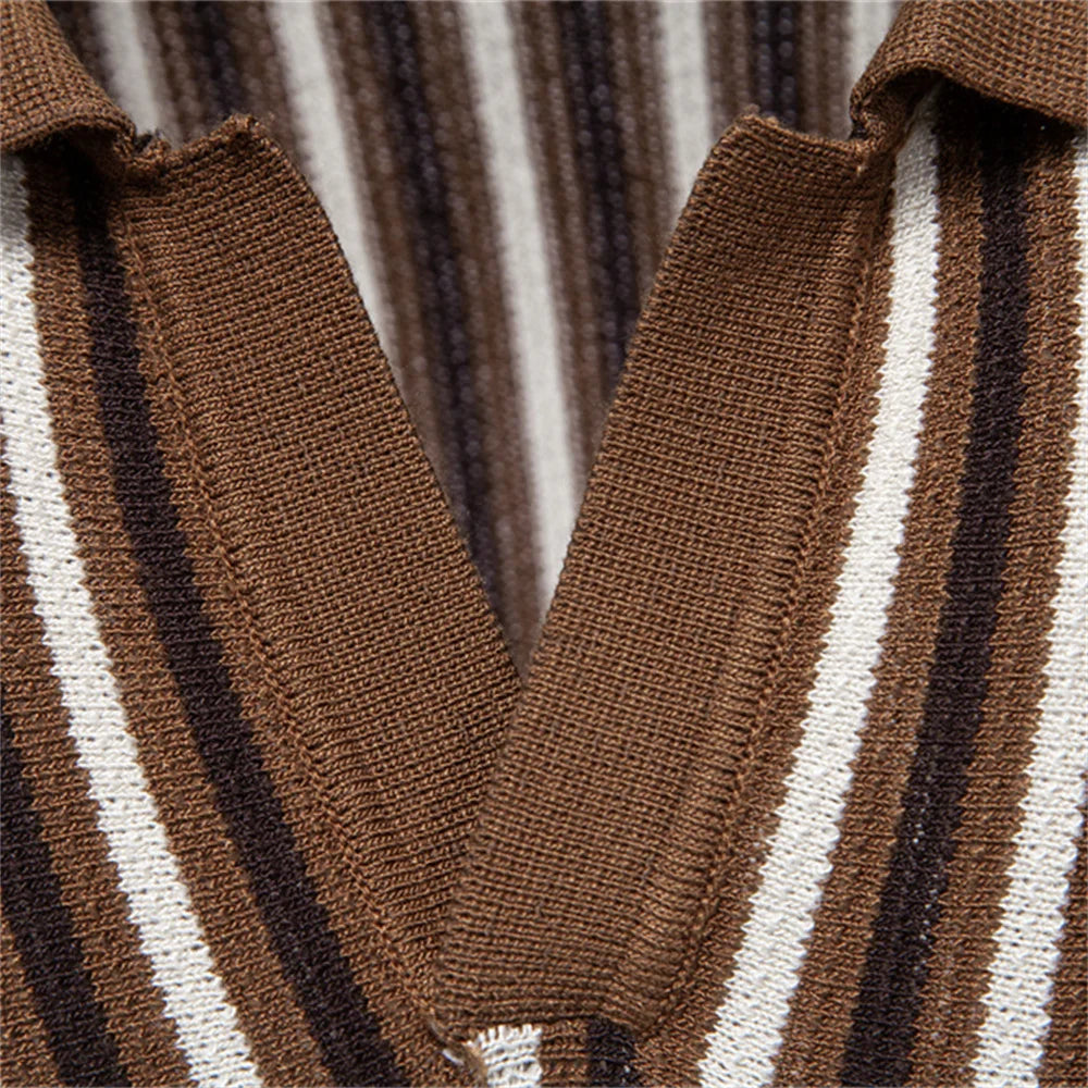 Camisa Polo Masculina Listrada Cortina