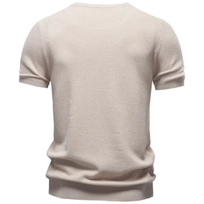 Camiseta Masculina Casual de Seda Nice