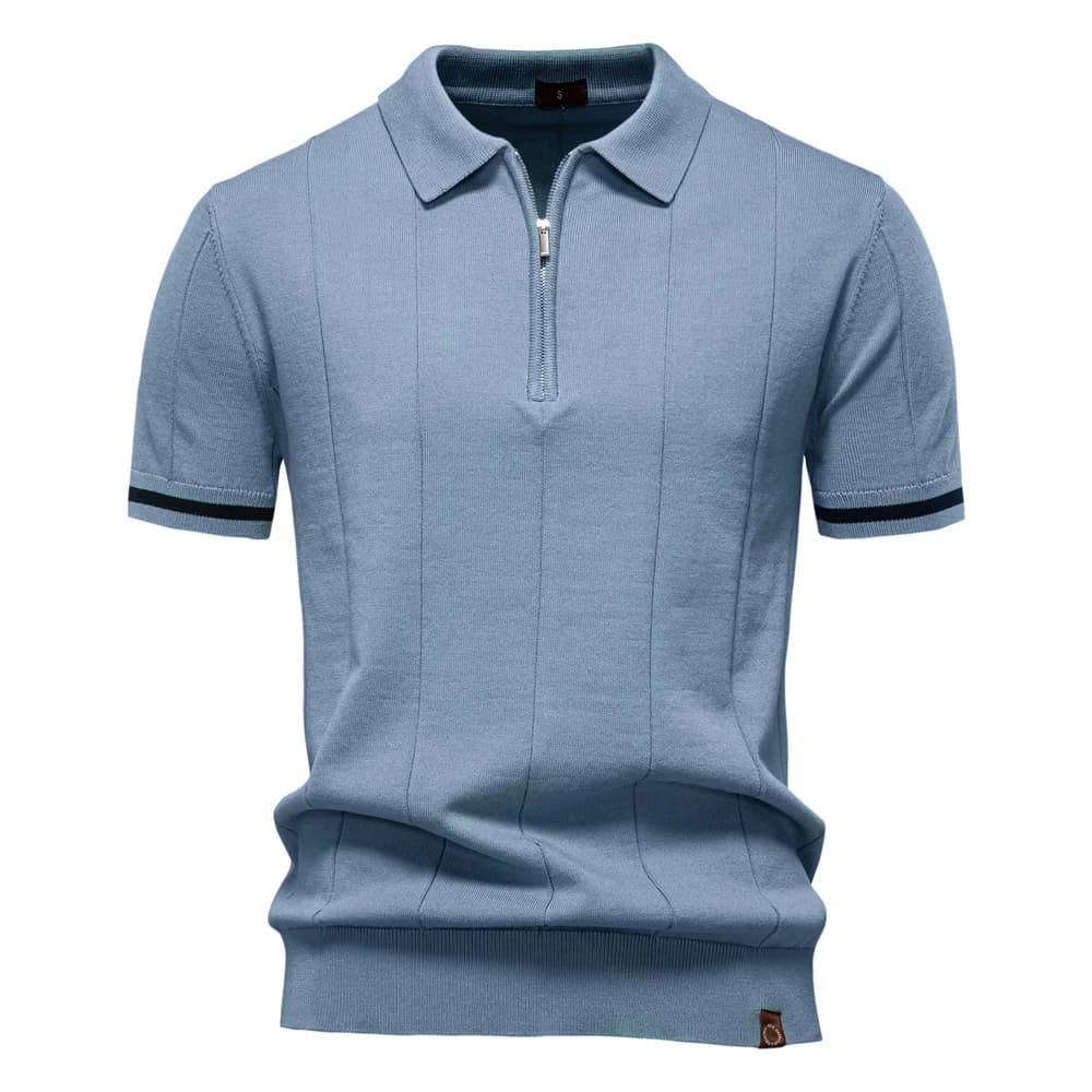 Camisa Polo Masculina Clássica - com Zíper