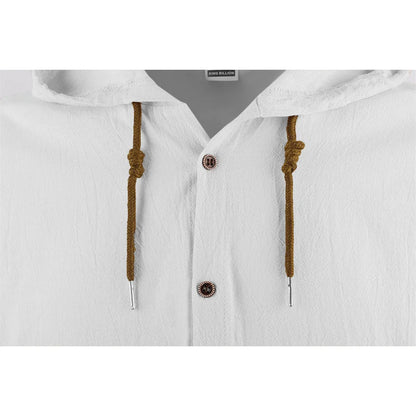 Camisa Masculina com Capuz em Linho Itapema
