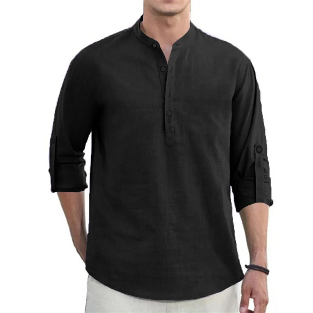 Camisa Masculina Manga Longa em Linho Bombinhas