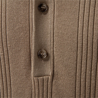 Camiseta Masculina Tricot Gola Henley Amalfi