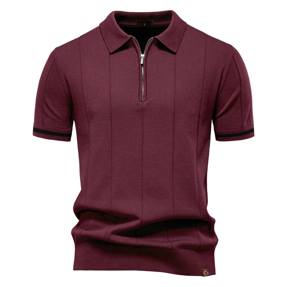 Camisa Polo Masculina Clássica - com Zíper
