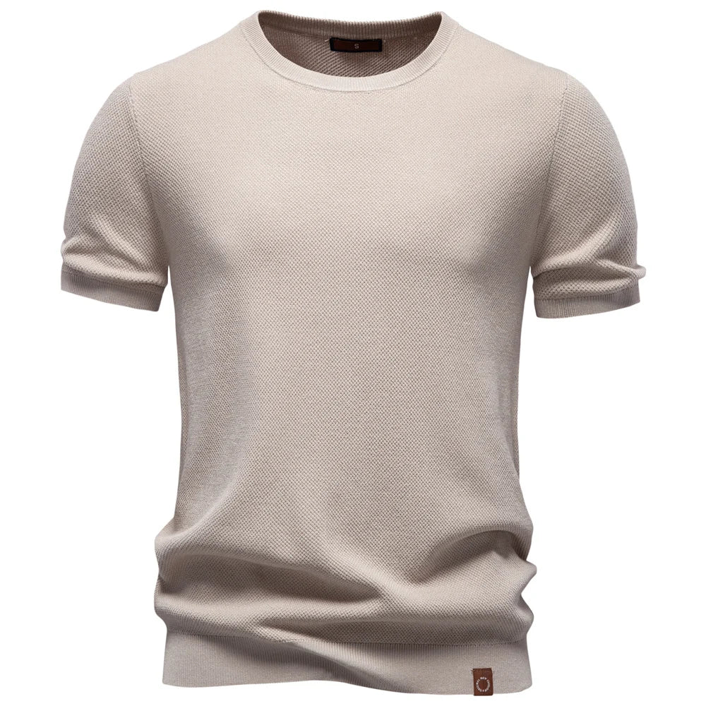 Camiseta Masculina Casual de Seda Nice