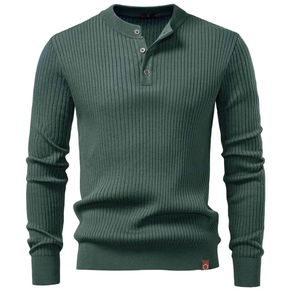Camiseta Masculina Henley Manga Longa Siena