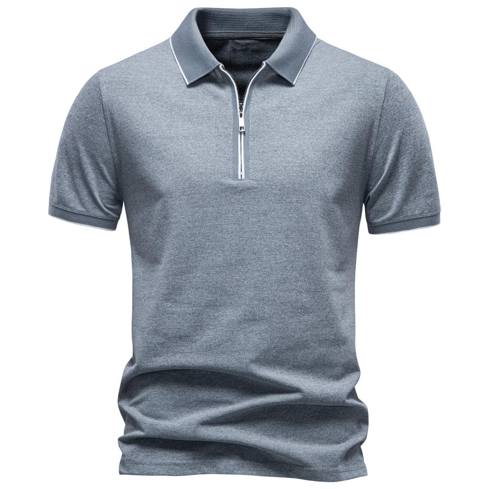 Camisa Polo Masculina com Ziper Confort Svalbard
