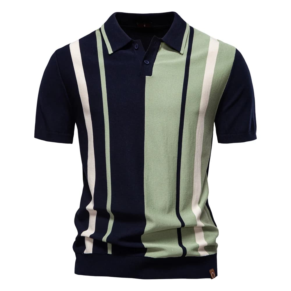 Camisa Polo Masculina de Malha Listrada Sydney