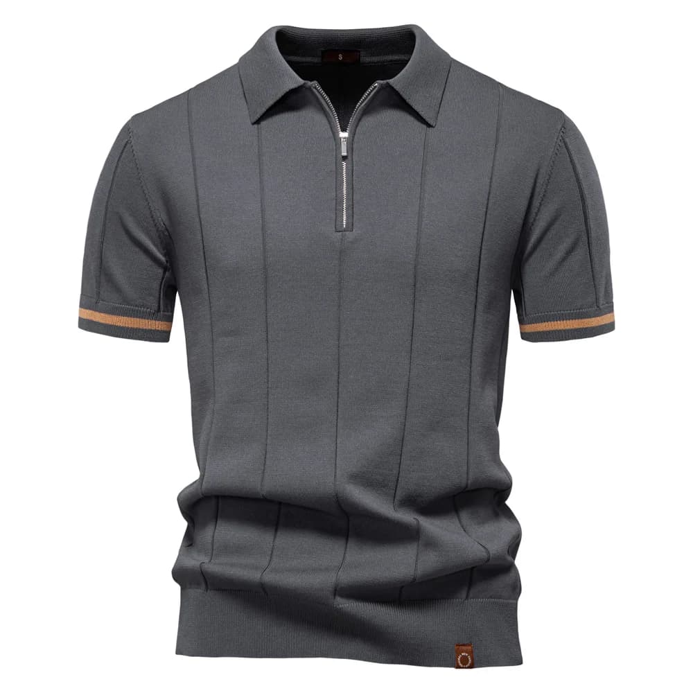Camisa Polo Masculina Clássica - com Zíper