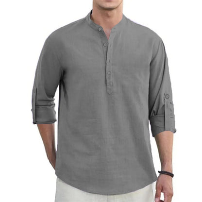 Camisa Masculina Manga Longa em Linho Bombinhas