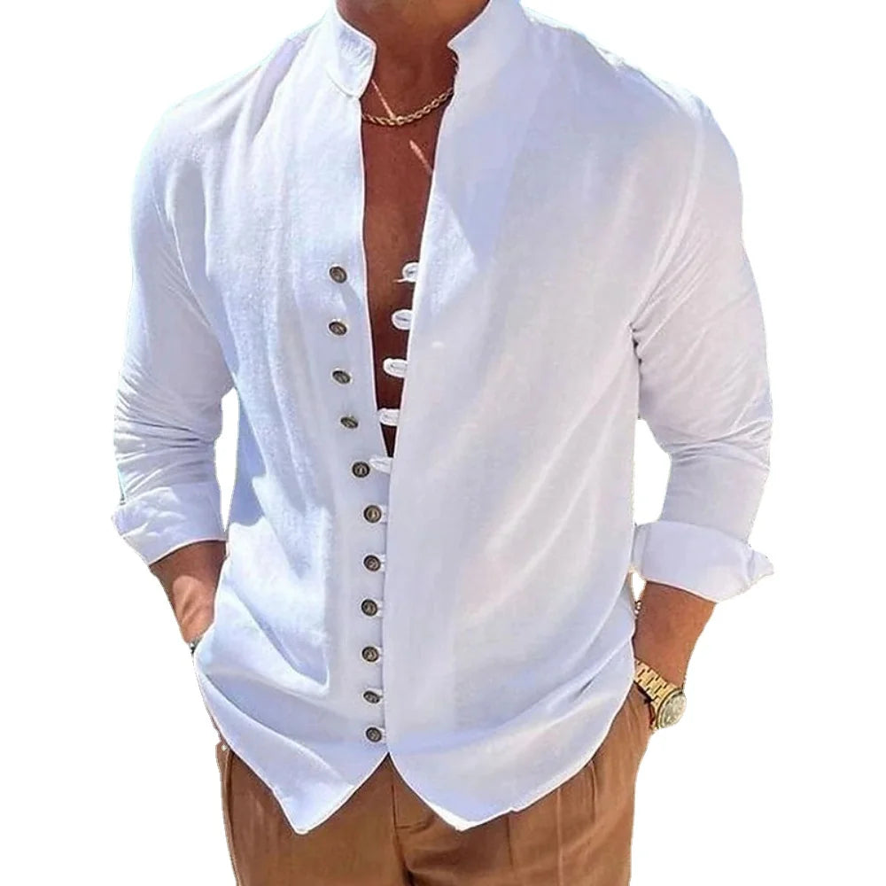 Camisa Garopaba em Linho Masculina