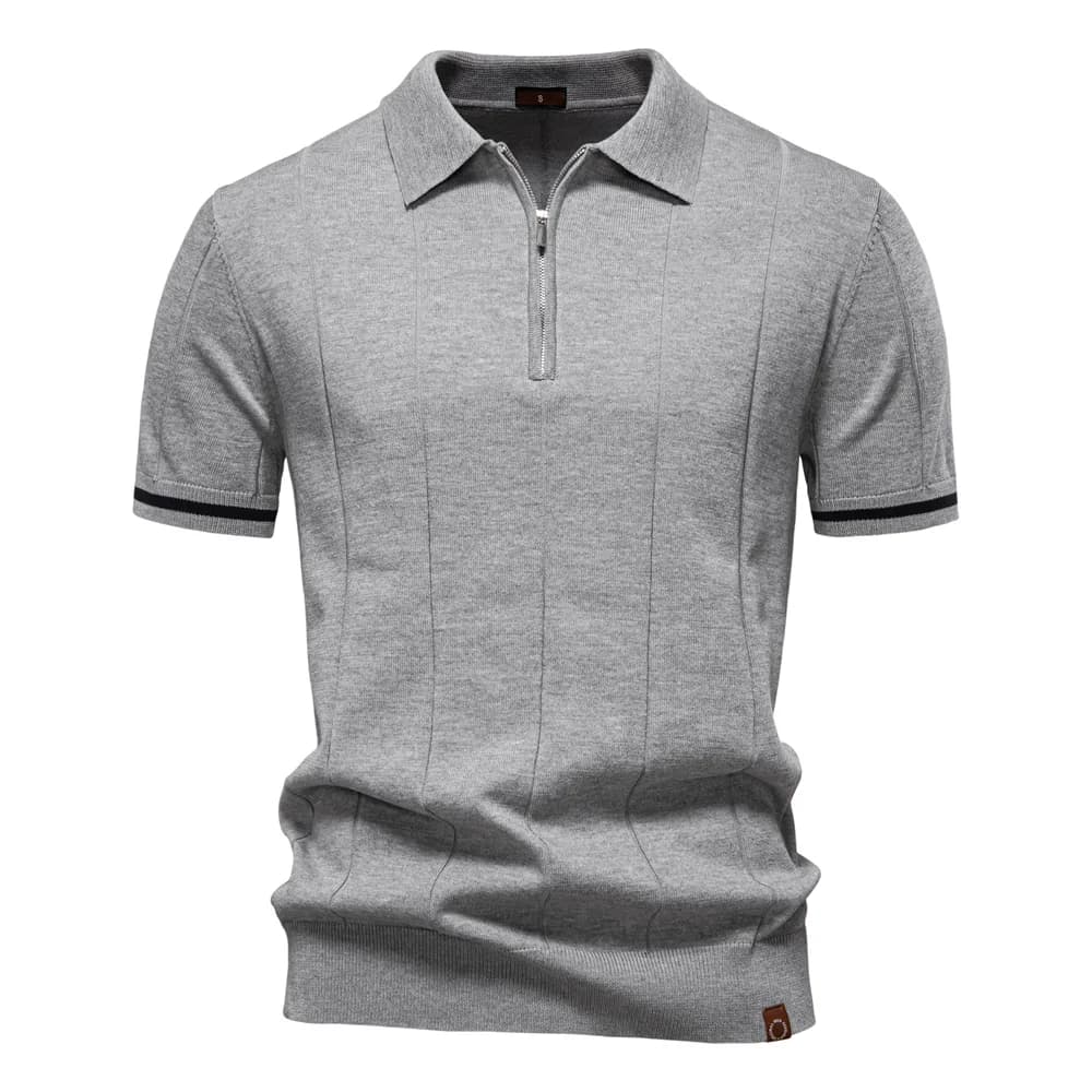 Camisa Polo Masculina Clássica - com Zíper