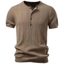 Camiseta Masculina Tricot Gola Henley Amalfi