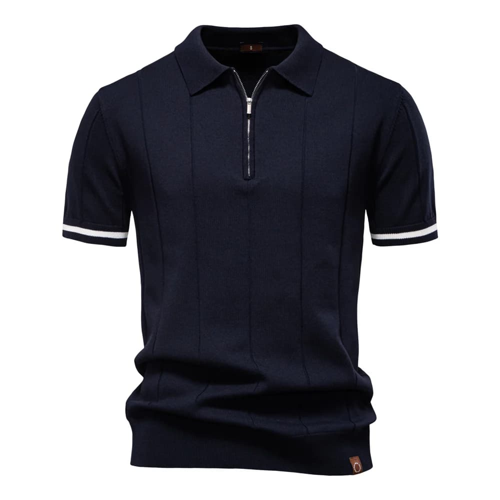 Camisa Polo Masculina Clássica - com Zíper