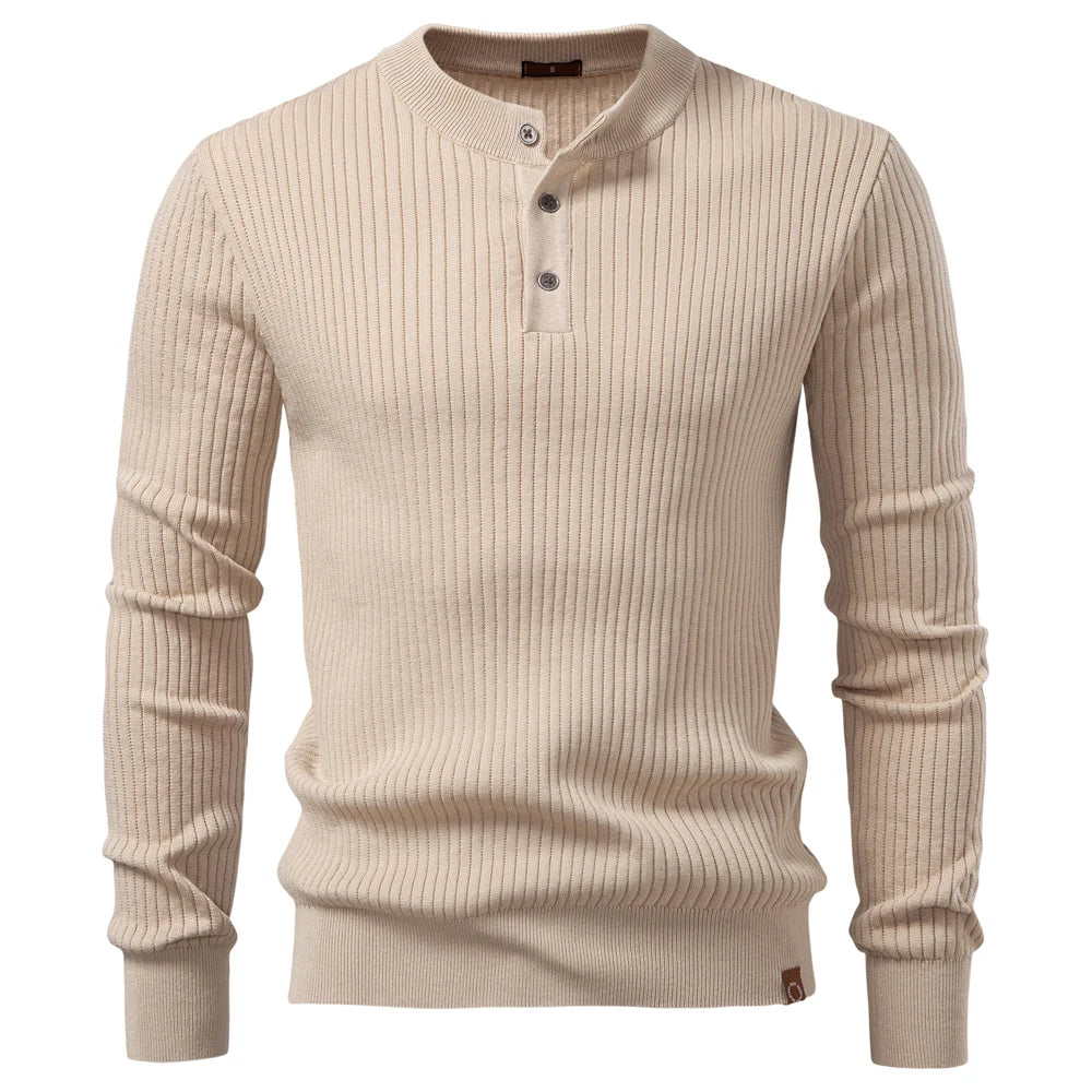 Camiseta Masculina Henley Manga Longa Siena