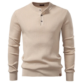 Camiseta Masculina Henley Manga Longa Siena