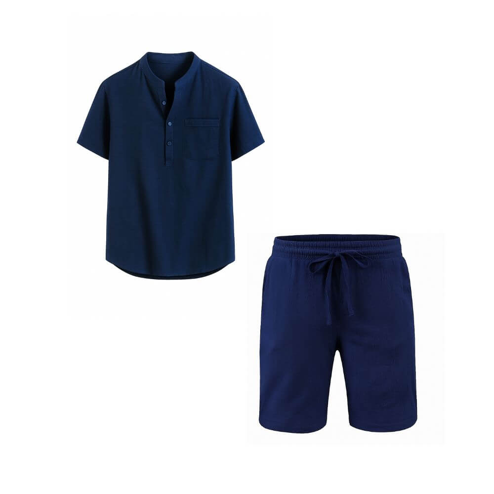 Conjunto em Linho Masculino - Camisa Noronha + Bermuda Bertioga