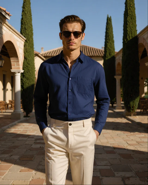 Camisa Masculina Puro Linho Mykonos