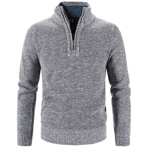 Suéter de Lã Básico com Zíper Masculino
