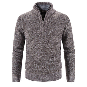 Suéter de Lã Básico com Zíper Masculino