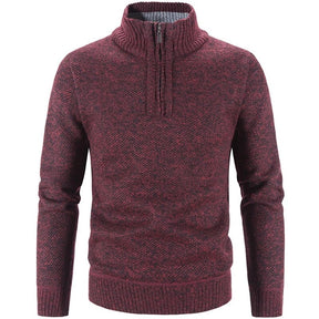 Suéter de Lã Básico com Zíper Masculino